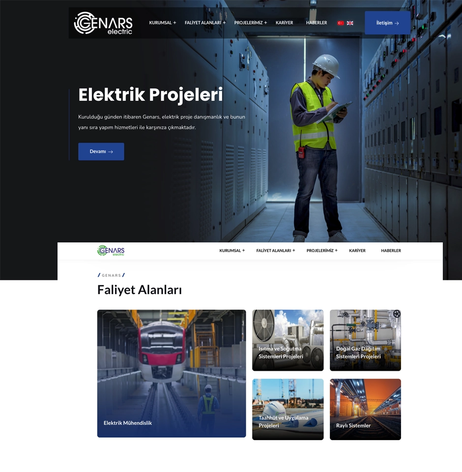 GENARS Elektirik web sitesi yayında