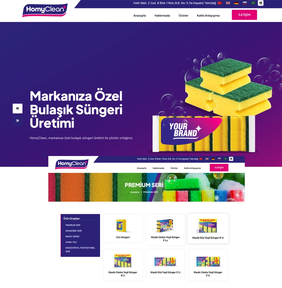 HomyClean web sitesi yayında