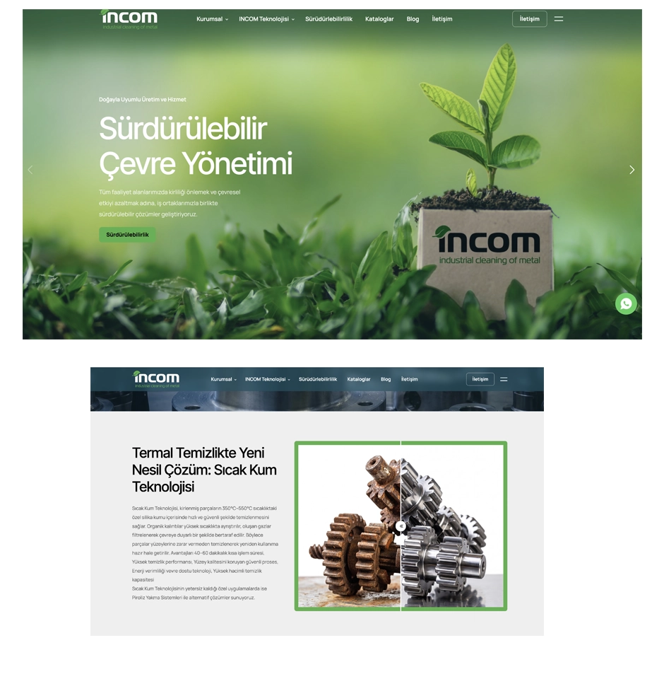 incom web sitesi tasarımı
